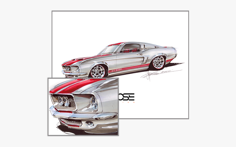 mustang clipart drawing
