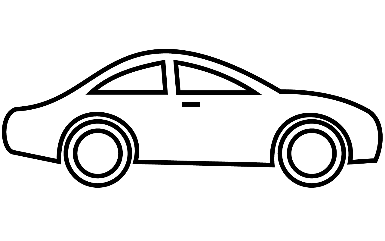 mustang clipart outline car