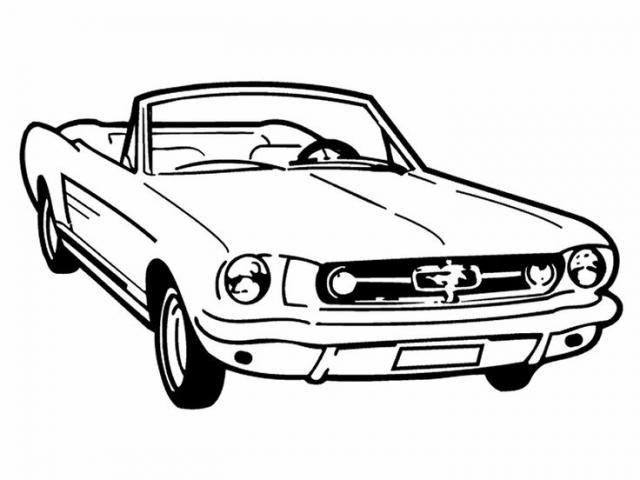 Mustang clipart outline car. Free download clip art