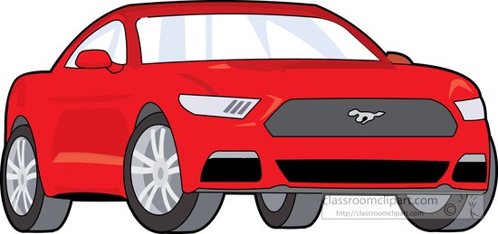 mustang clipart red mustang