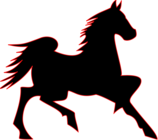 mustang clipart silhouette