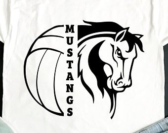 mustang clipart volleyball
