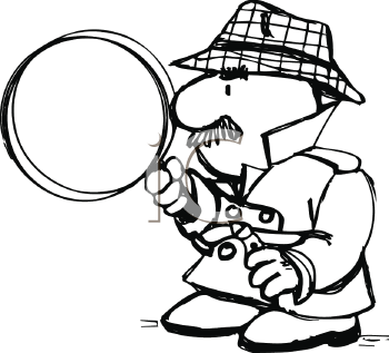 mystery clipart black and white
