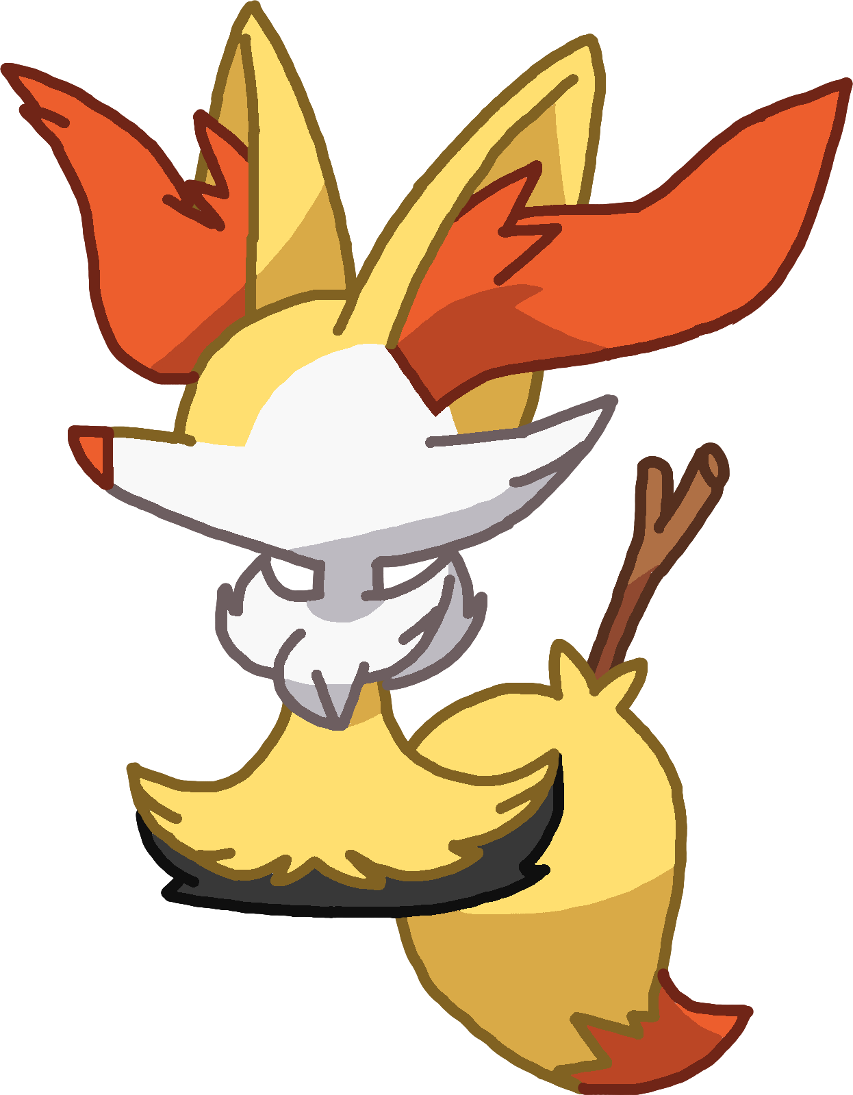 Mystery clipart overlooked. Image braixen body png