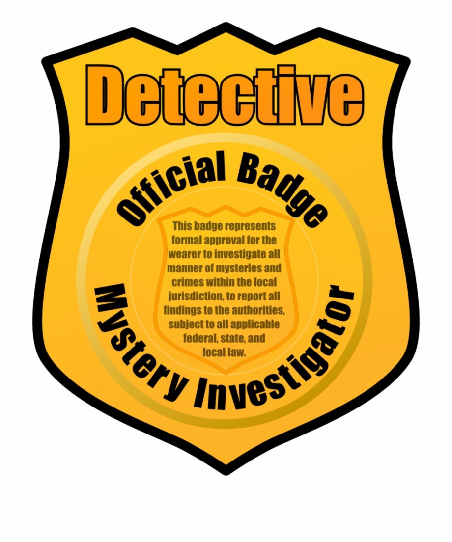 Mystery clipart police. Clip art detective badge