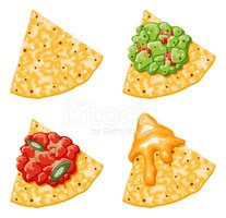 Corn chip icons with. Nacho clipart