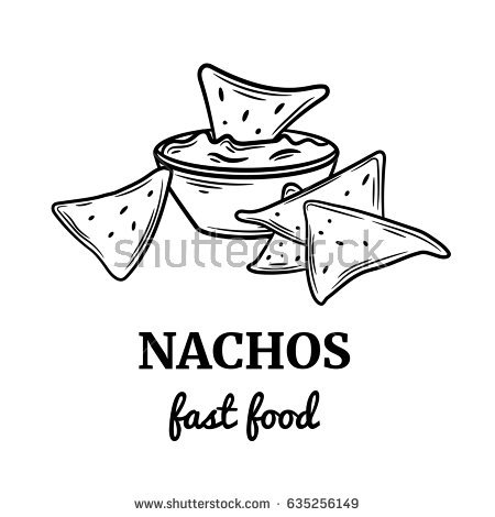 nachos clipart hand drawn