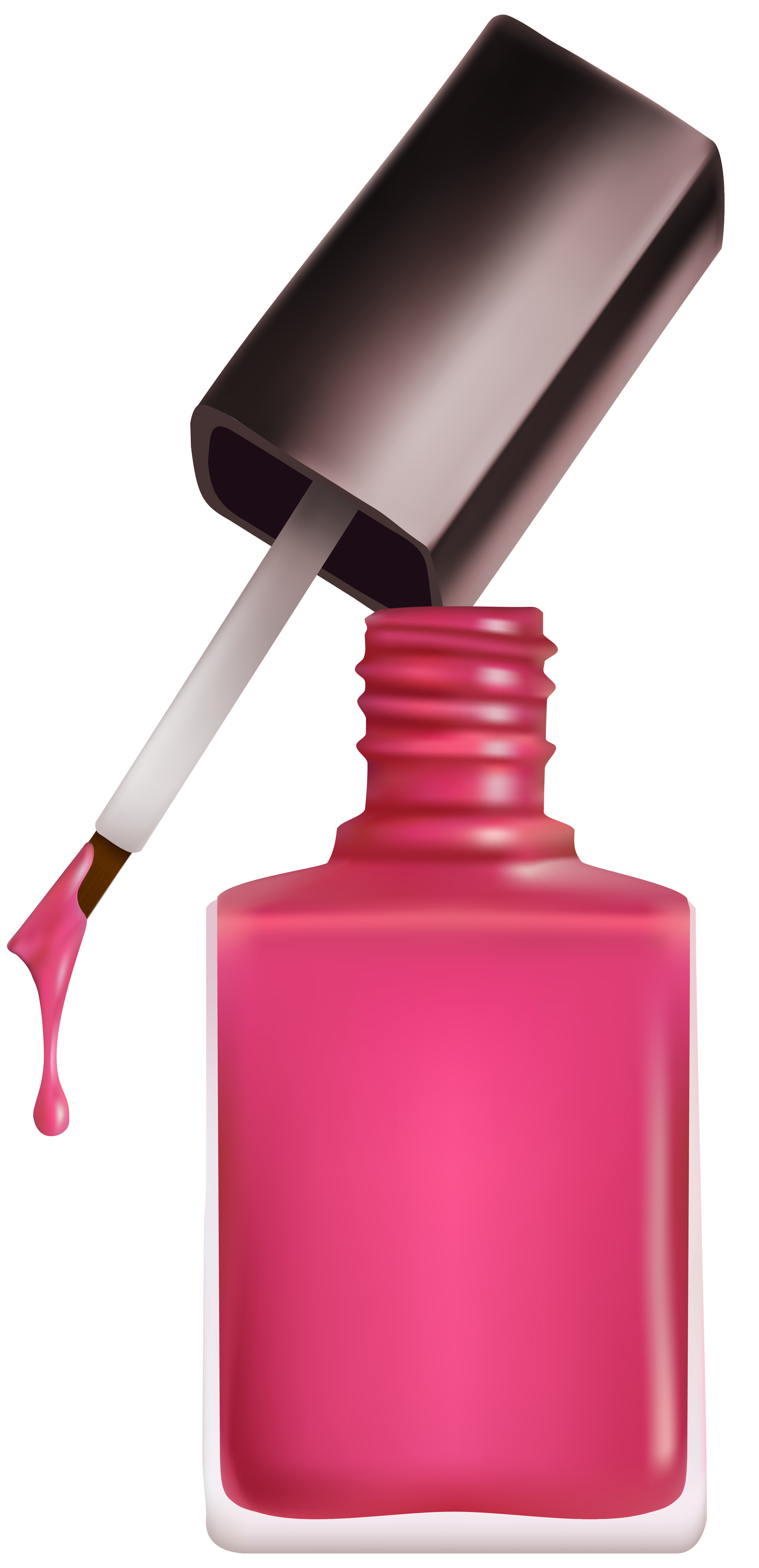 Open pink polish png. Nail clipart