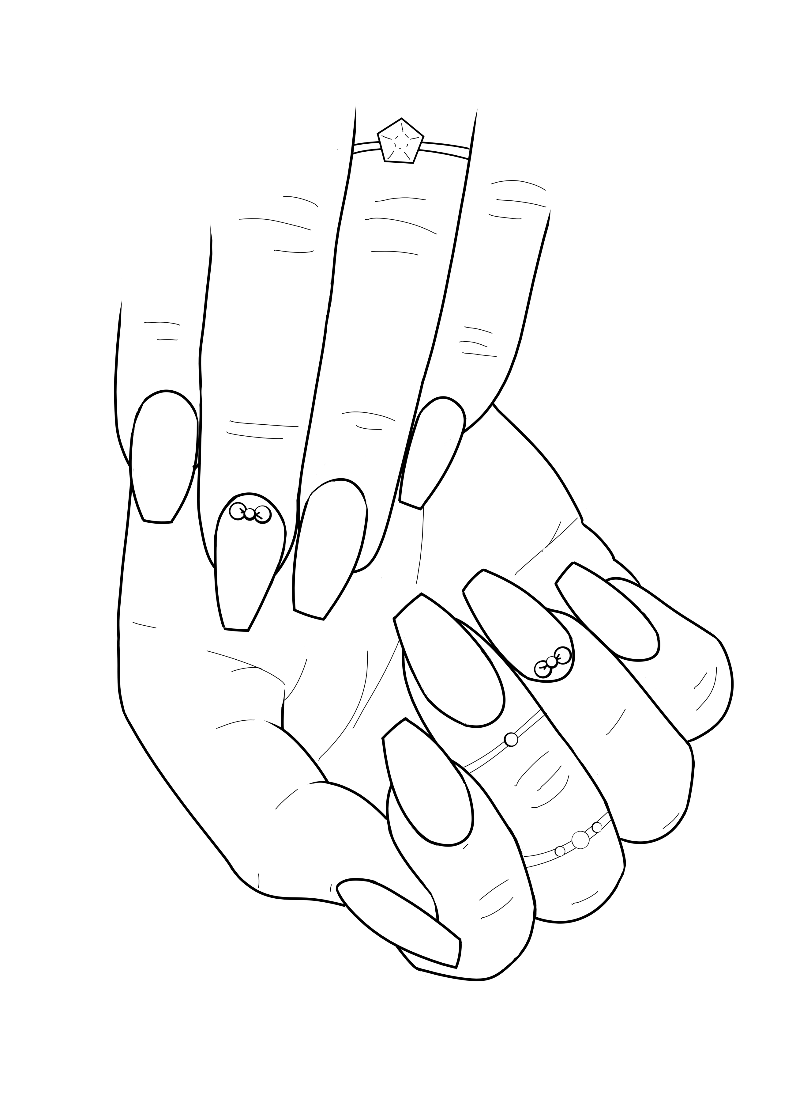 Nail clipart coloring page, Nail coloring page Transparent FREE for