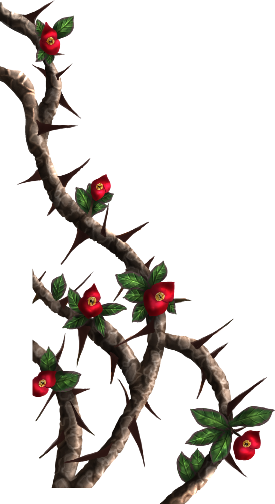 Thorn vines of painted. Nail clipart crown thorns