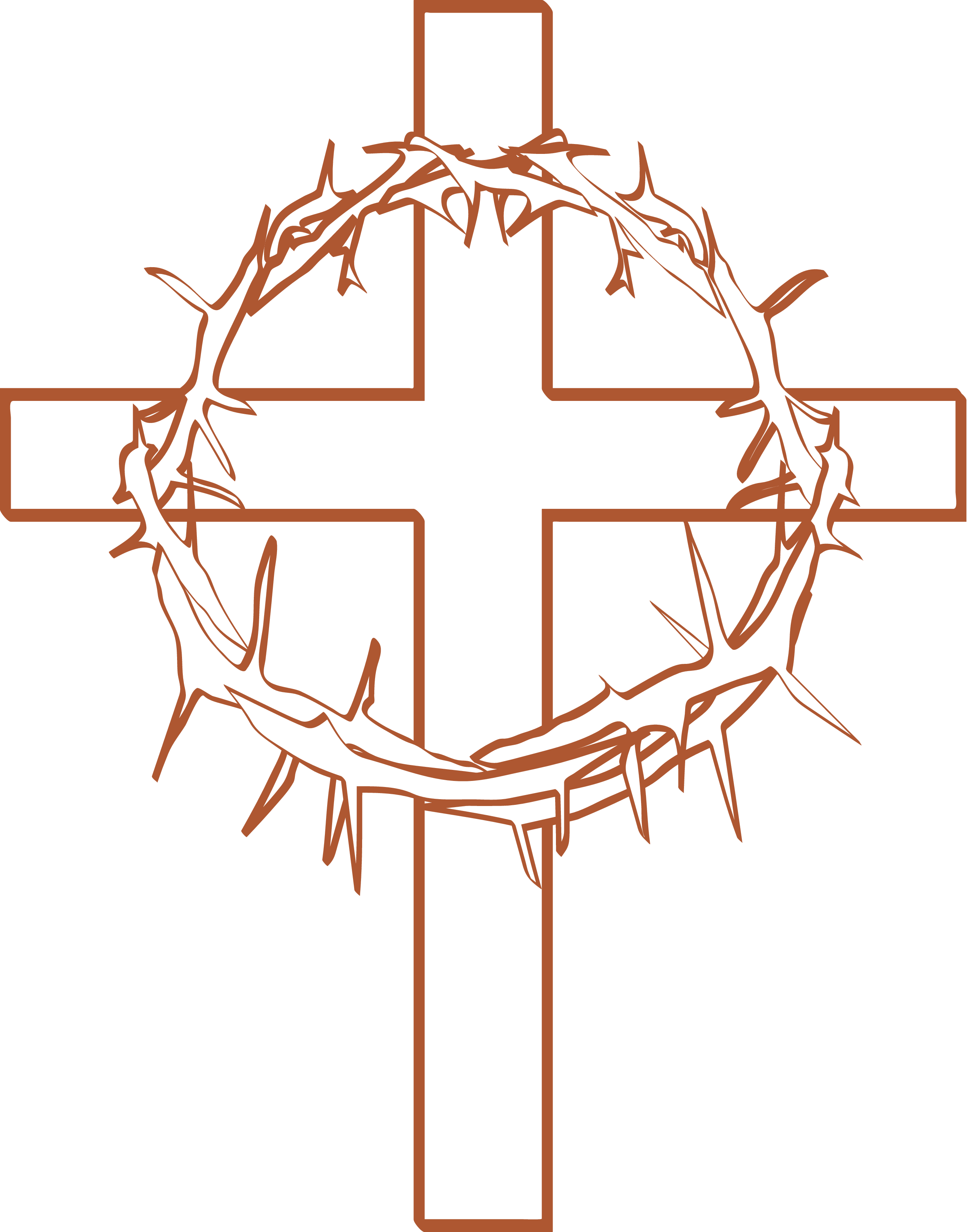  collection of cross. Nail clipart crown thorns