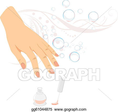 Vector stock clip art. Nail clipart french manicure
