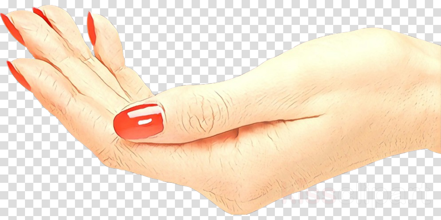 Finger red . Nail clipart hand skin