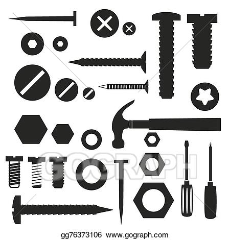 Nail clipart hardware. Eps illustration screws and