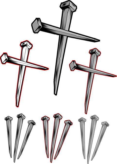 Nails clipart. Nail crucifix 