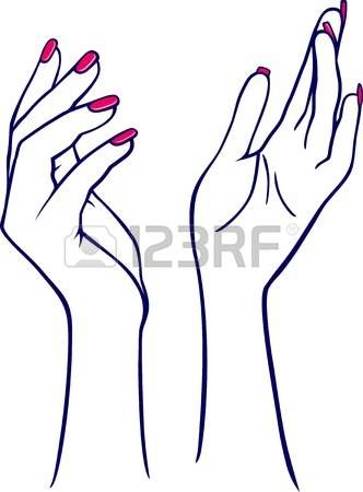 Nails clipart woman's hand. Stock vector ooh art