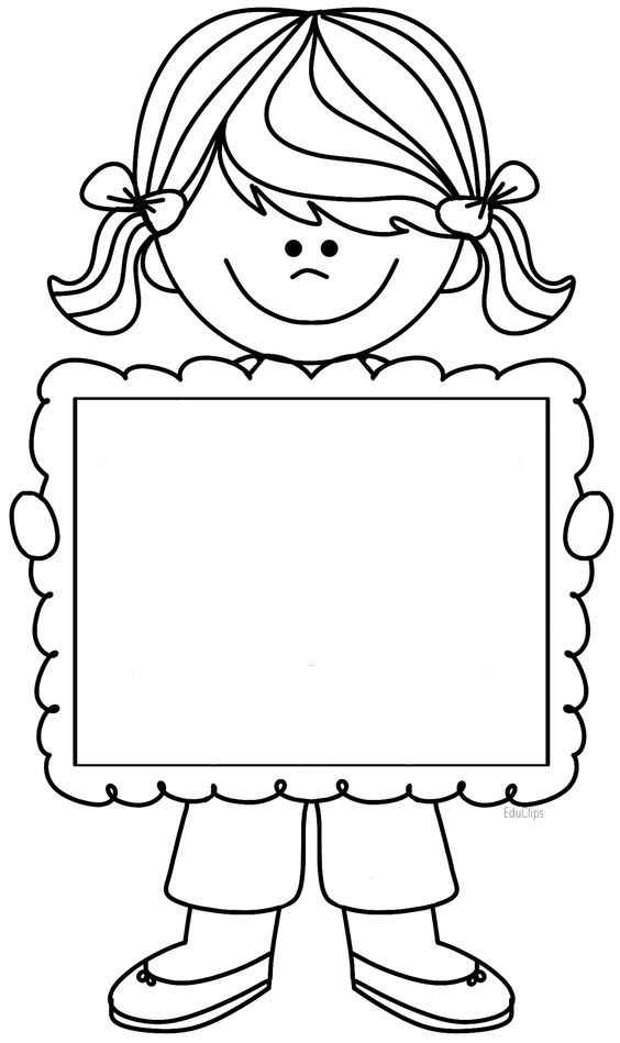 name clipart black and white