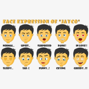name clipart different facial expression