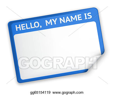 name clipart name badge