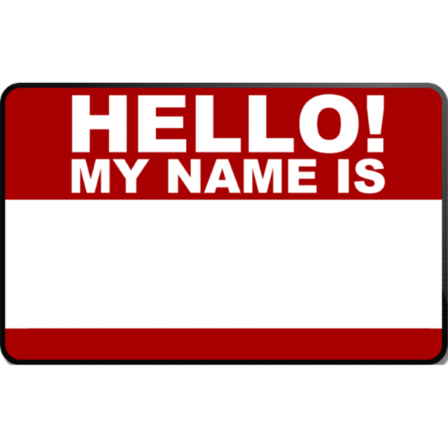 name clipart name card