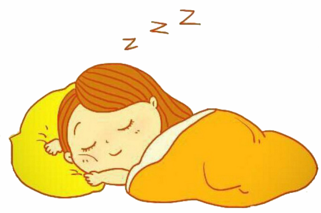 Yellow nose cartoon clip. Sleeping clipart happy