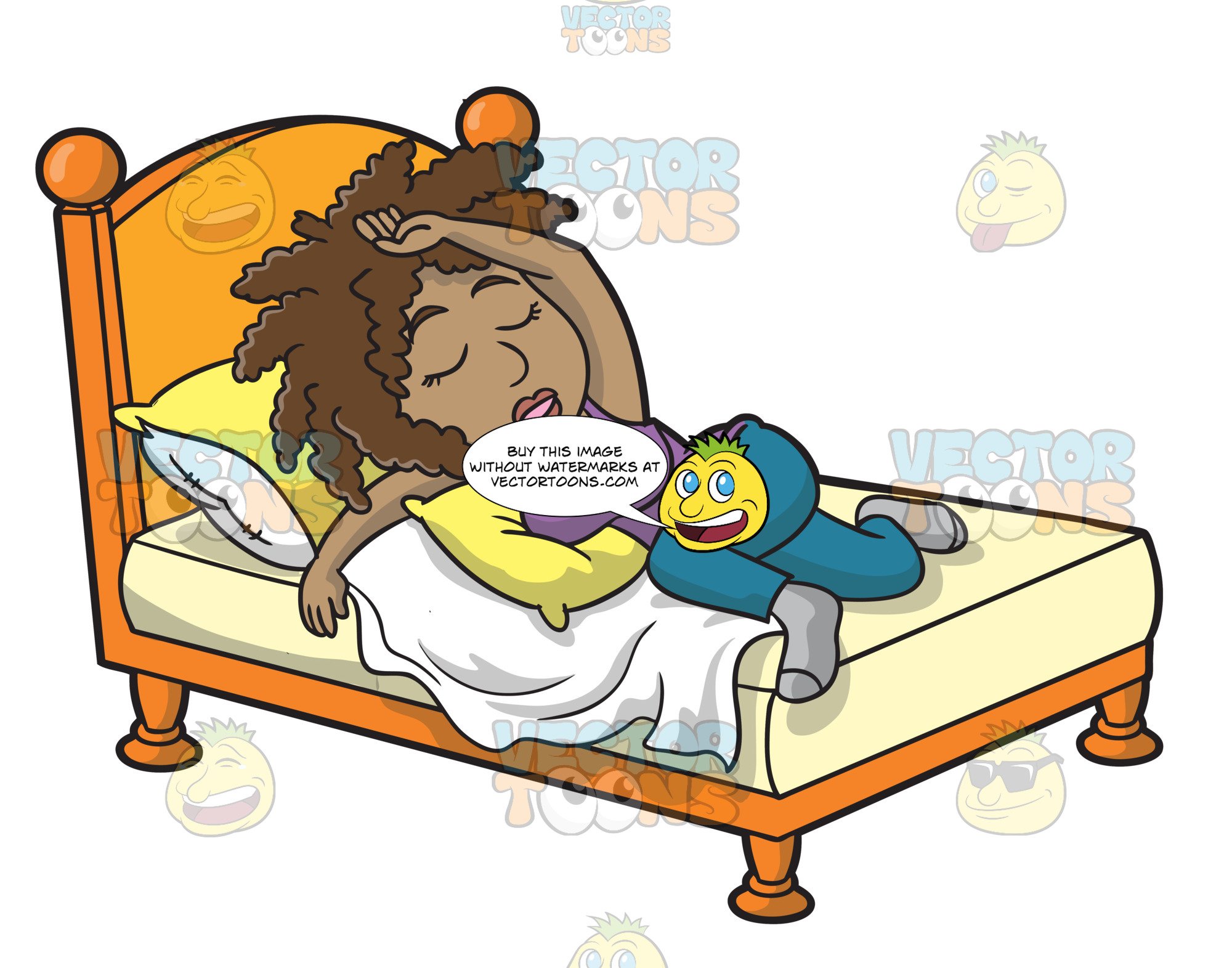 A black woman sleeping. Nap clipart lady