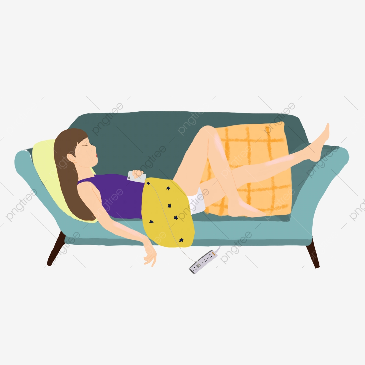 nap clipart lie on couch
