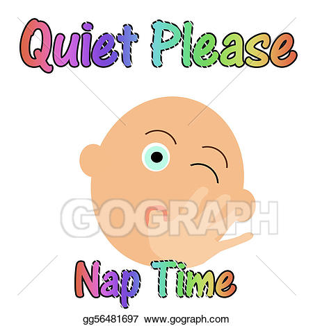 Naptime clipart quite time. Stock illustration quiet baby