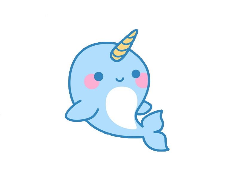 Whale unicorn cute freetoedit. Narwhal clipart