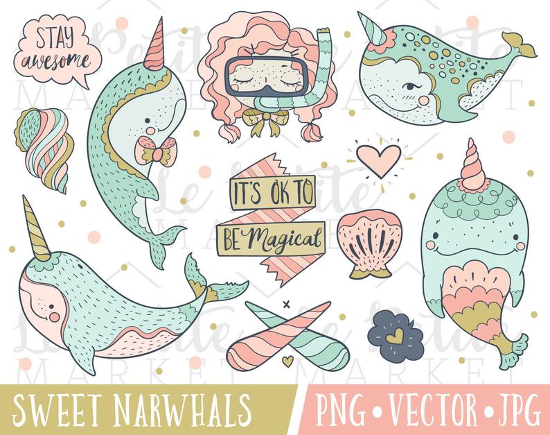 narwhal clipart clip art