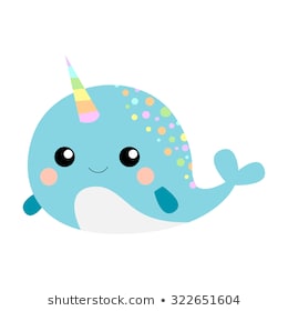 narwhal clipart cut