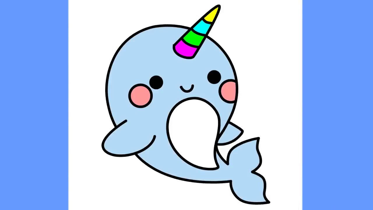 narwhal clipart easy draw