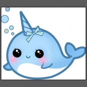 narwhal clipart fat