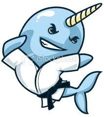 narwhal clipart fighting
