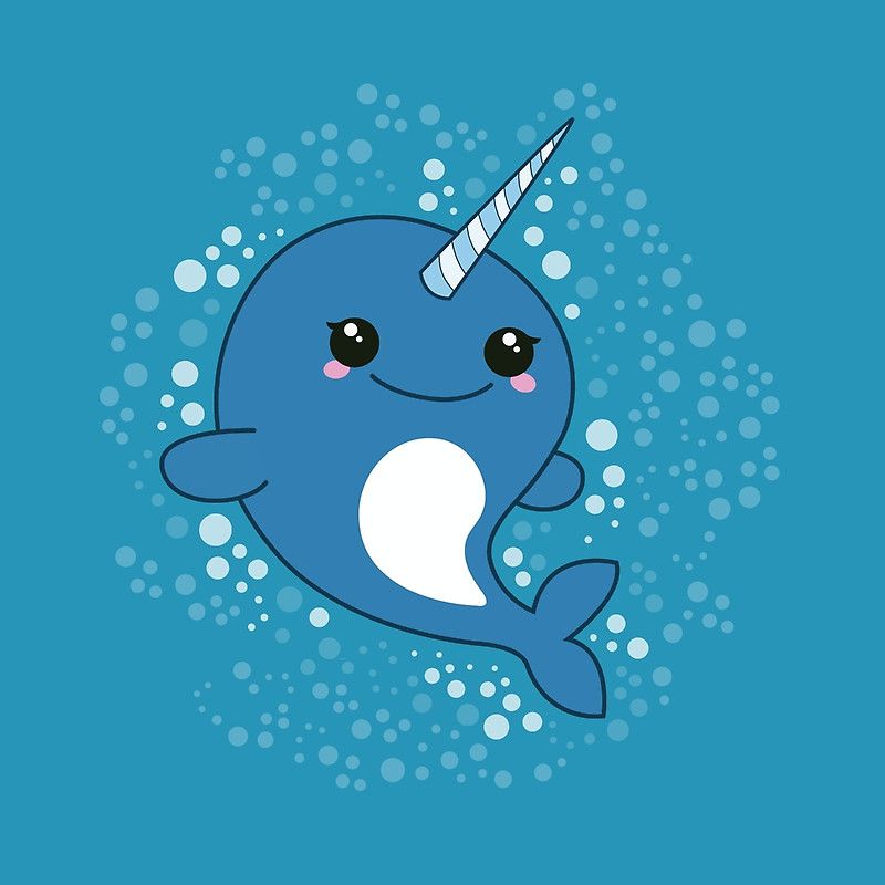 narwhal clipart happy