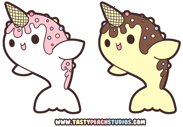 narwhal clipart ice cream