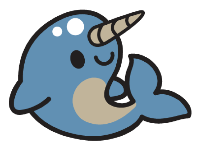 narwhal clipart purple