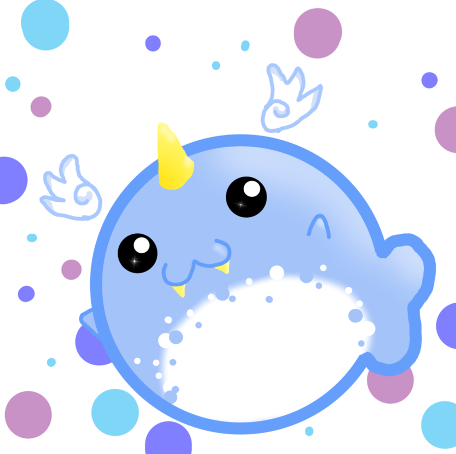 narwhal clipart rainbow