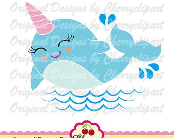 narwhal clipart svg