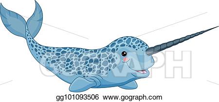 narwhal clipart vector