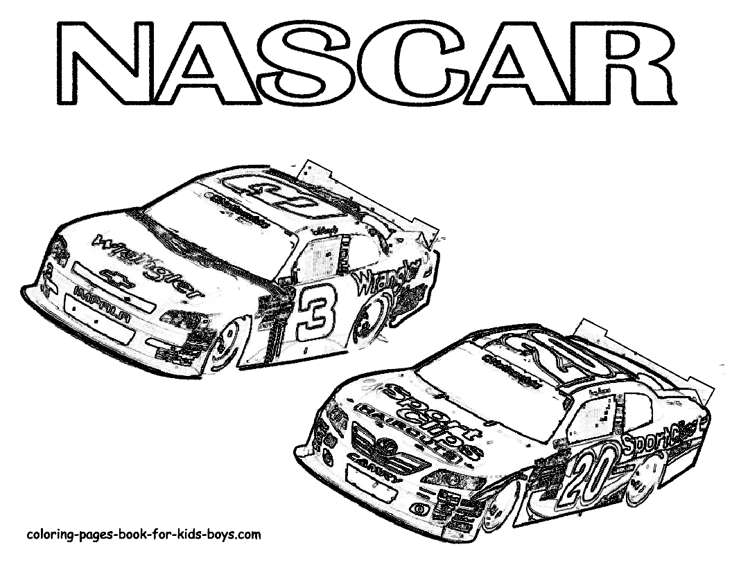 nascar clipart coloring page