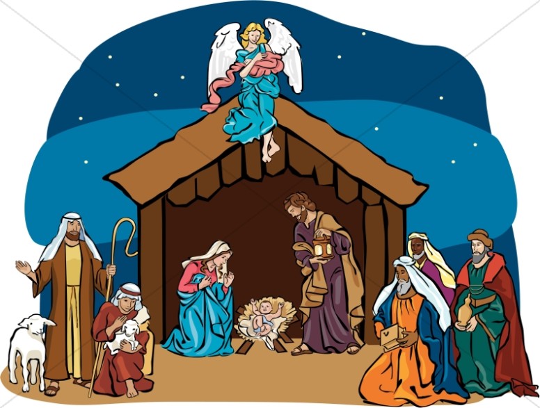 christmas clipart nativity scene