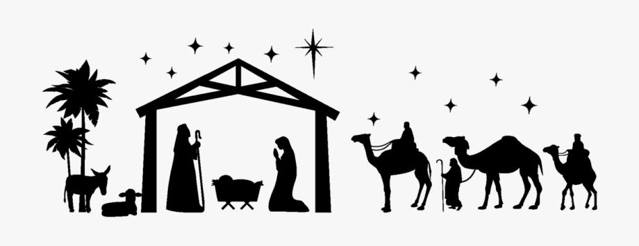 Christmas new year mass. Nativity clipart advent