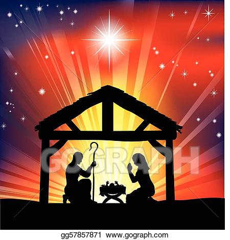 Vector stock traditional christian. Nativity clipart christianity