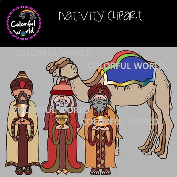 nativity clipart colorful