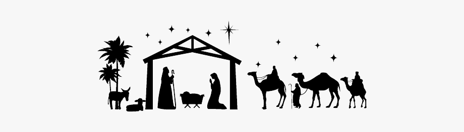 Religious christmas scene . Nativity clipart mass