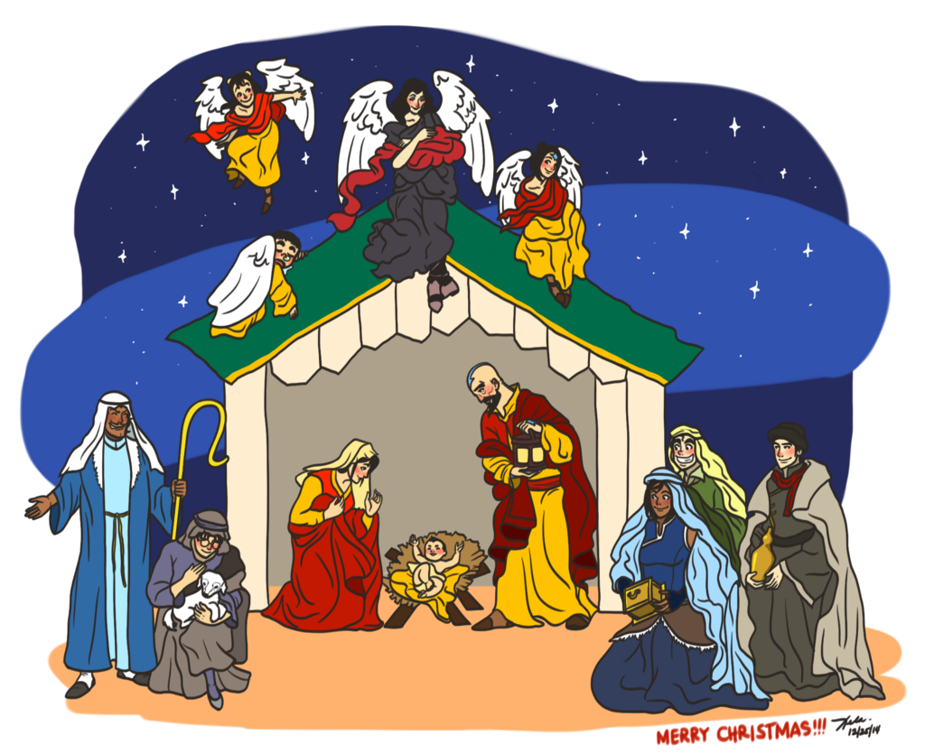 nativity clipart merry christmas