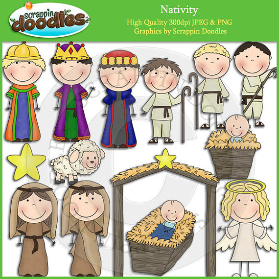 Clip art download christmas. Nativity clipart preschool