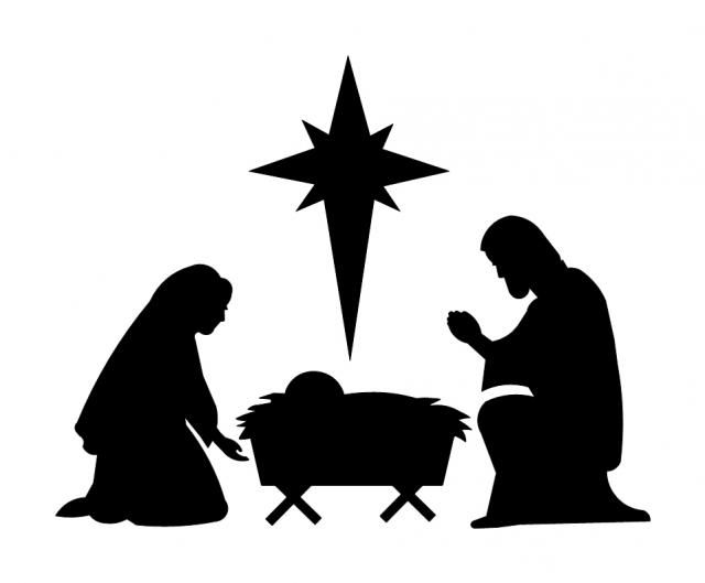 nativity clipart shadow
