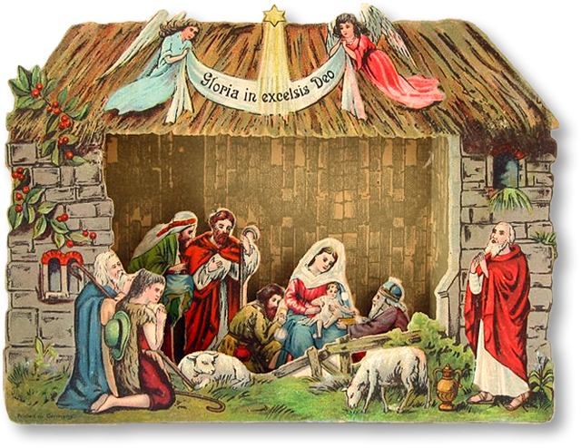 nativity clipart vintage